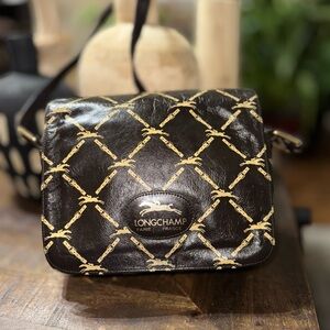 EUC Vintage Longchamp Equestrian Monogram Pattern crossbody